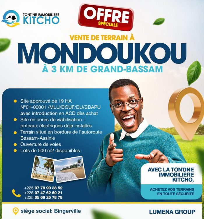 VENTE GRAND BASSAM – MONDOUKOU
